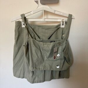 Forever 21 Olive Green Button-Down Top